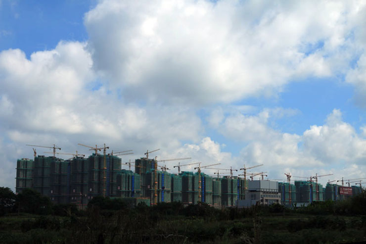 6月4日鎮江細石混凝土泵合作南京建工句容北部新城項目