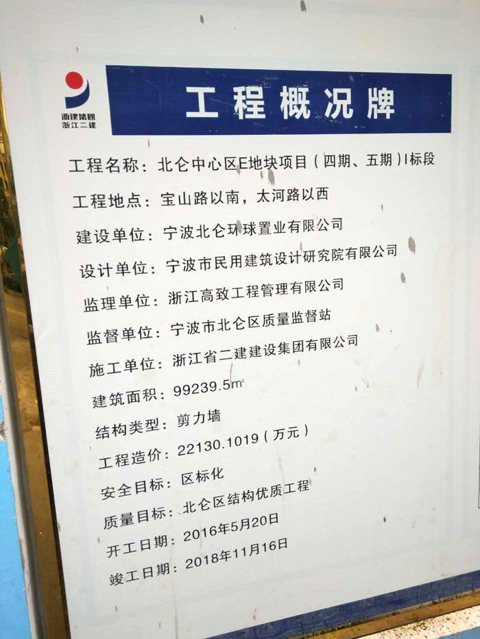 6月29日寧波二次構造柱泵合作浙江二建寧波北侖中心區項目