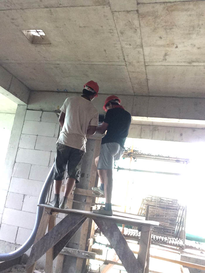 8月22日杭州二次構造柱泵合作浙江省一建杭政儲出項目