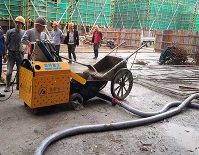 8月15日浙杭州二次構造柱輸送泵合作華臨建設新城第二中學項目