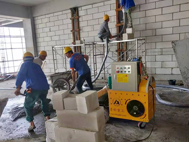 二次結構上料泵合作上海建工桃浦科技智慧城605地塊項目